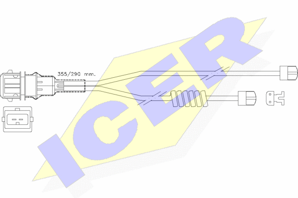 Senzor de avertizare,uzura placute de frana 610254 E C ICER